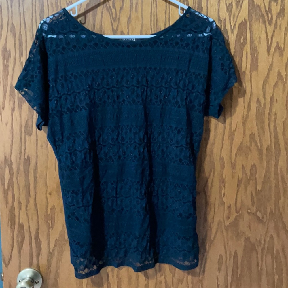 Lace teal blouse